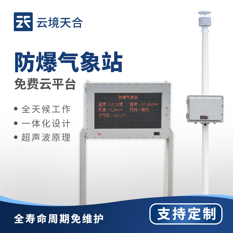 防爆氣象站廠家 —— 云境天合，具備高等級(jí)防爆資質(zhì)